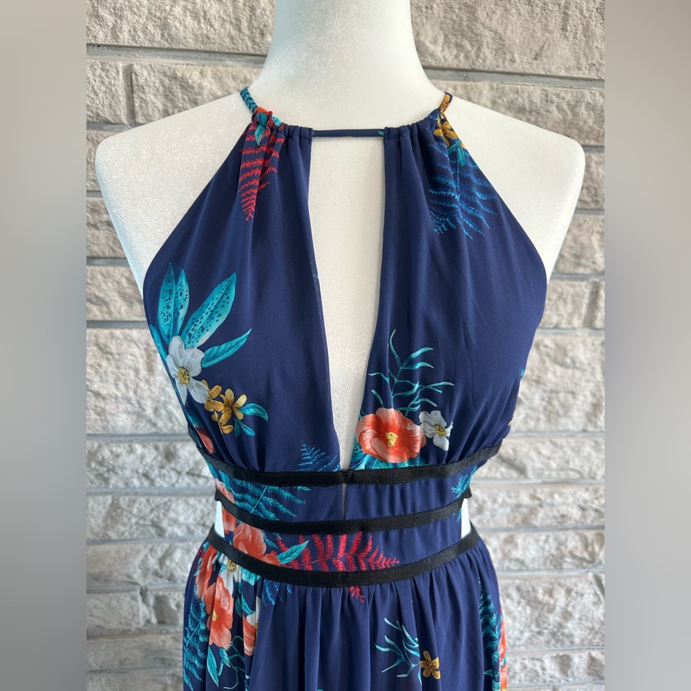 Express floral cutout maxi dress
